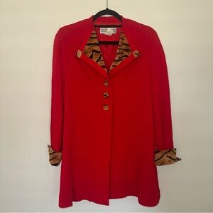 Vintage animal print coat